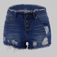 thumbnail image 1 of Women's Summer Ripped Jean Shorts Stretch Skinny Denim Shorts Beach Casual Women Shorts, 1 of 7