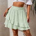 thumbnail image 1 of Women's Summer Ruffled Skirt High Waisted Irregular Solid Skirt Denim Mini Skirt Knit Midi Skirt Sequin Pencil Skirts for Women Girls Skater Skirt Lace Bed Skirt Double Split Skirt Christmas Skirt, 1 of 7