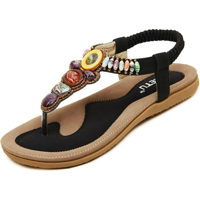 Women's Summer Sandals Casual Comfortable Flip Flops Bohemian Beach ...
