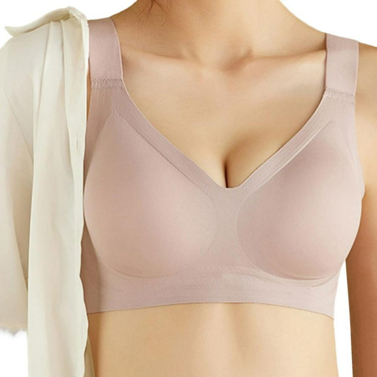 Women's Summer Seamless Bra Solid Push Up Sports Traceless Bra Thin Cup  Soft Wirefree Bralettes 