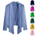 thumbnail image 1 of Women's Summer Sheer Cardigan Cover Up Tops Shirts Blouses Long Sleeve Loose Fit Solid Color Lightweight Beach Vacation Outfit Essential Gift for Women | Aestivo,Green XL, 1 of 9