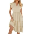 thumbnail image 1 of Women's Summer Short Sleeve Casual Dresses V-Neck Party Dress, 1 of 6