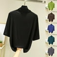 thumbnail image 1 of Women's Summer Short Sleeve Round Neck Tops Shirts Blouses Crewneck Puff Sleeve Loose Fit Solid Color Soft Breathable Casual Business Work Office Vacation Outfits Fashion Essential Gift for Women, 1 of 7