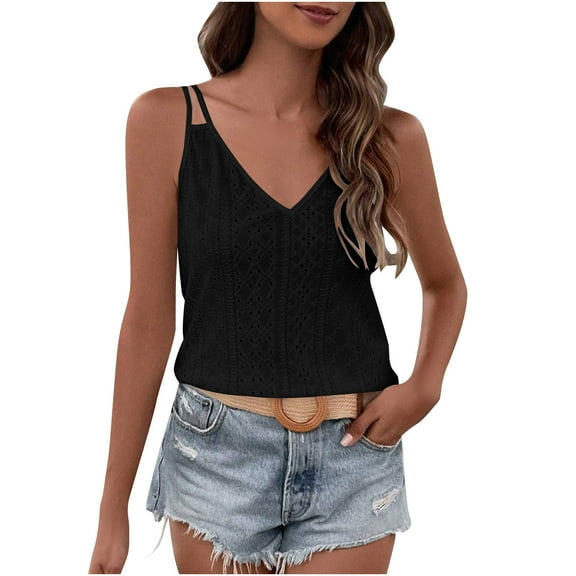 ZQUUVOU Women's Summer Short Sleeve Tops Solid Color Round Neck Sleeve Short Sleeved T-Shirt Black