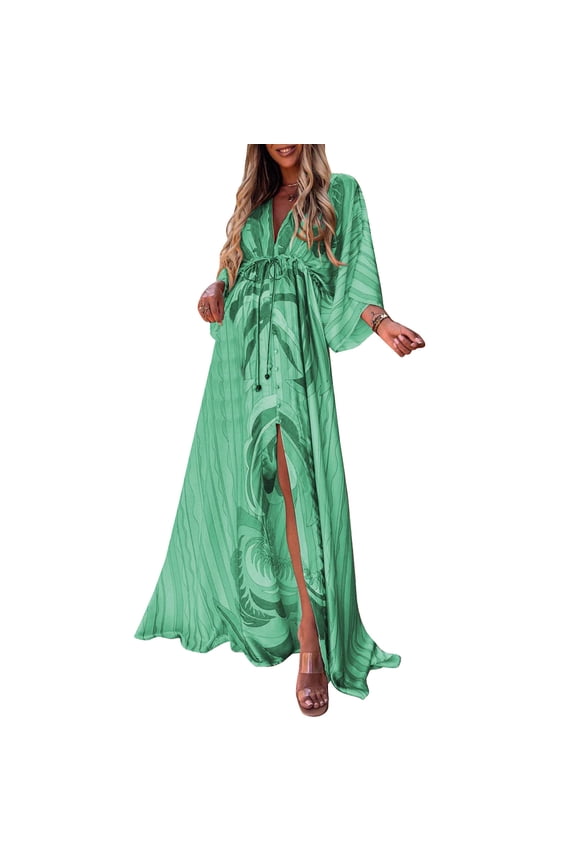 Women's Summer Short Sleeve V-Neck Floral Short Party Dress
