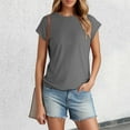 thumbnail image 1 of Women's Summer Short Sleeved T Shirt Solid Color Covered Sleeve Top Sports T Shirt for Women Workout Tees Womens Long Sleeve T Shirts Casual Shirts for Women Summer Ladies Long Sleeve T Shirts Shirts, 1 of 5