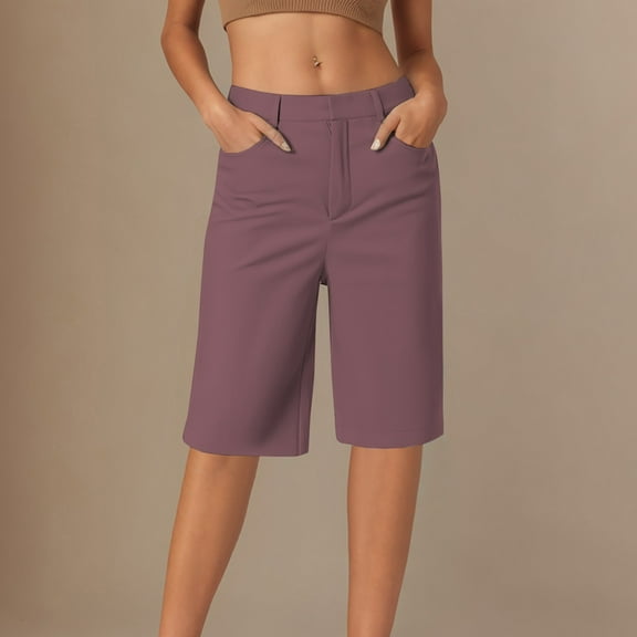 Women's Summer Shorts 2025 Trendy Casual High Waisted Wide Leg Chino Hiking Outdoor Lightweight Comfortable Stretchy