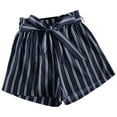thumbnail image 1 of Women's Summer Shorts Casual Come Belt Striped Chiffon Pants Beach Vacation Trendy 2025 S-XL, 1 of 3
