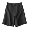 thumbnail image 1 of Women's Summer Shorts Elastic Breathable Loose Cotton Linen Pants Flowy Shorts with Pockets M-3XL, 1 of 4