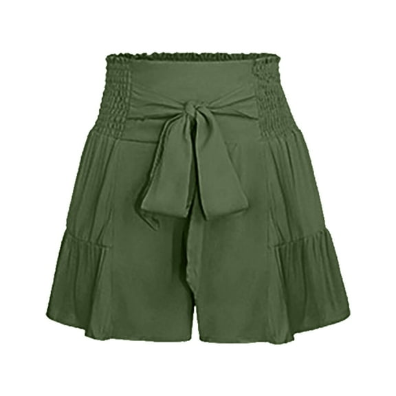 Women's Summer Shorts Fashion Wide Leg Casual Culottes Simple Exquisite Flowy Shorts S-XL