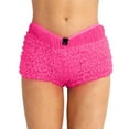 thumbnail image 1 of Women's Summer Shorts Lace Mini Skirt Low Rise Micro Skirt Asymmetrical Ruffle Hem Flared Lingerie Skirts Beach Vacation Trendy 2025 S-XL, 1 of 3