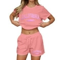 thumbnail image 1 of Women's Summer Shorts Set Casual Printed T Shirt And Shorts Outfit Comfortable Wear For Vacation Daily Wear, 1 of 2