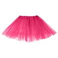 thumbnail image 1 of Women's Tennis Skirts Summer Elegant Ballet Skirt for Adults chiffon layered tutu with mesh overlay flowing performance practice for daily wear Pink One Size, 1 of 4