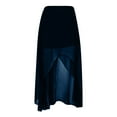 thumbnail image 1 of Women's Summer Skirts Elegant Going Out Chiffon Skirt Party Casual Swing Skirt High Waist Plain Ruffles A-Line Dress Solid Color Office Woek Maxi Dress, 1 of 4