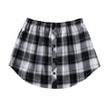 thumbnail image 1 of Women's Tennis Skirts Summer Layered Plaid Skirt with Detachable Shirt for Everyday Wear Casual Styling Versatile Fashion Skirt with Layered Practical Grids Black 5XL, 1 of 2