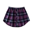 thumbnail image 1 of Women's Tennis Skirts Summer Layered Plaid Skirt with Detachable Shirt for Everyday Wear Casual Styling Versatile Fashion Skirt with Layered Practical Grids Purple S, 1 of 2