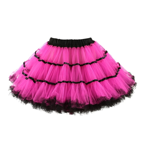 Women's Tennis Skirts Summer Skirt Underskirt for Women Petticoat Swing Tutu Cosplay Wearable Lightweight Pink One Size