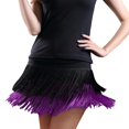 thumbnail image 1 of Women's Tennis Skirts Summer Skirt Women's Performance Tassel Cha Cha Half Skirt for Square Dance Practice Stage Purple S, 1 of 3