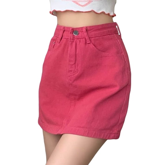 Women's Summer Skirts Women Casual High Waist Flowy A Line Midi Skirt Versatile Solid Color For Daily Wear Spring Summer Fall Outfits Red 3XL