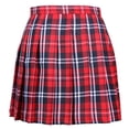 thumbnail image 1 of Women's Summer Skirts Women High Waist Pleated Cosplay Tennis Skirts Thanksgiving Day Christmas Red XL, 1 of 3