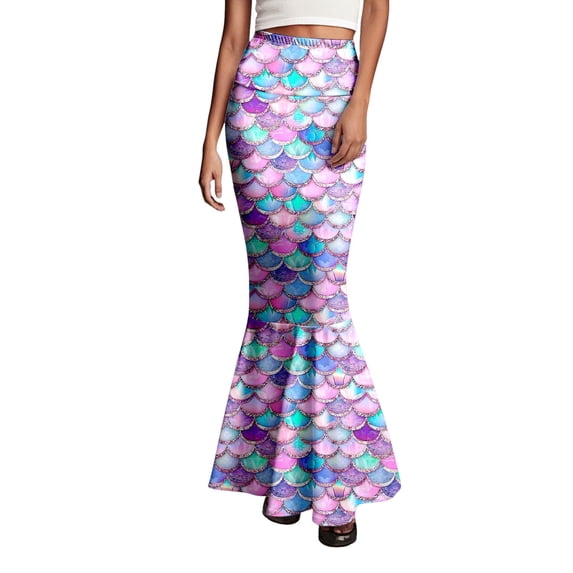 Women's Tennis Skirts Summer Women Slim High Waist Fish Tail Half Length Skirt Gold XXL