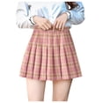 thumbnail image 1 of Women's Tennis Skirts Summer Women's A-line High Waist Culottes Pleated Printed Skirt for Casual Daily Wear Flowy Summer Fashion Pink M, 1 of 4
