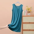 thumbnail image 1 of Women's Summer Sleepshirt Nightgown Comfortable Round Neck Sleeveless Home Dress Loungewear Casual Basic Sleepwear for Women Sleep Shirts Women Tall Night Gowns for Women Soft Womens Nightgowns, 1 of 3