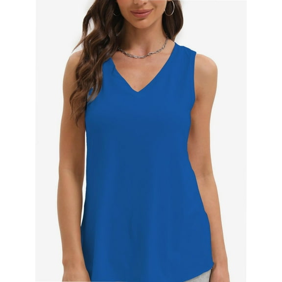 Women's Summer Sleeveless Blouse Casual Tank Flowy Tops for Women