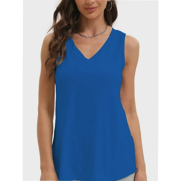 Women's Summer Sleeveless Blouse Casual Tank Flowy Tops for Women
