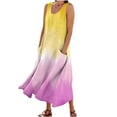 thumbnail image 1 of Women's Summer Sleeveless Casual Dress Colorful Printed Beach Dress with Pocket Flowy Comfortable Lightweight Stylish, 1 of 2