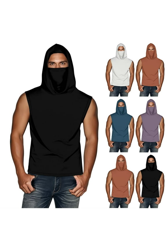 Women's Summer Sleeveless Hooded Sun Protection Top Shirts Blouses Solid Color Ice Silk Cool Casual Vacation Beach Travel Fashion Essential Gift | Sopatenor,Black XL