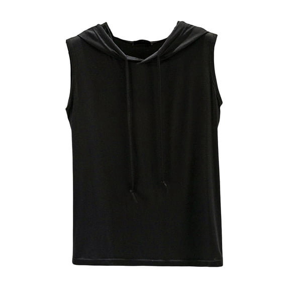 Women's Summer Sleeveless Hooded Tank Top T Shirt for Athletic Relaxed Breathable Black Women Blending Shirts Women's Short Sleeve T-Shirt(XXL)
