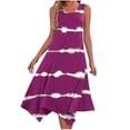 thumbnail image 1 of Women's Summer Sleeveless Maxi Dress Loose Fit Scoop Neck Floral Beach Holiday Long Dresses Casual Trendy Irregular Hem Sundress Comfy Stretchy Bohemian Printed Tunic Dresses, 1 of 6