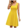 thumbnail image 1 of Women's Summer Sleeveless Scoop Neck Swing Tank Dress - Casual Beach/Party - S-XL Sizes, 1 of 6