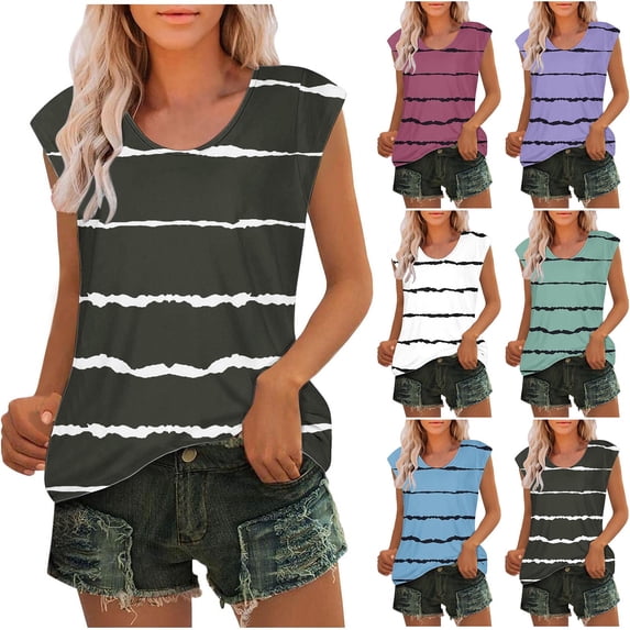 Women's Summer Sleeveless Tank Top Casual Basic Tee Shirt Blouse Loose Fit Breathable Lightweight Beach Vacation | CSEONE,Mint Green XL