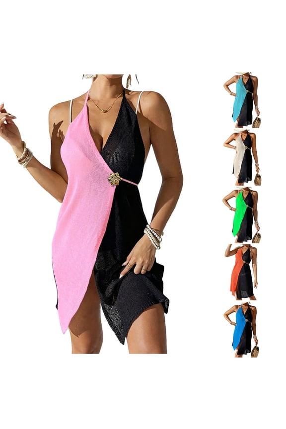 Women's Summer Sleeveless V Neck Blouse Top Tunic Solid Color Loose Fit Casual Daily Wear Vacation Beach Cover Up Fashion Essential for Women | CSEONE,Orange Free Size