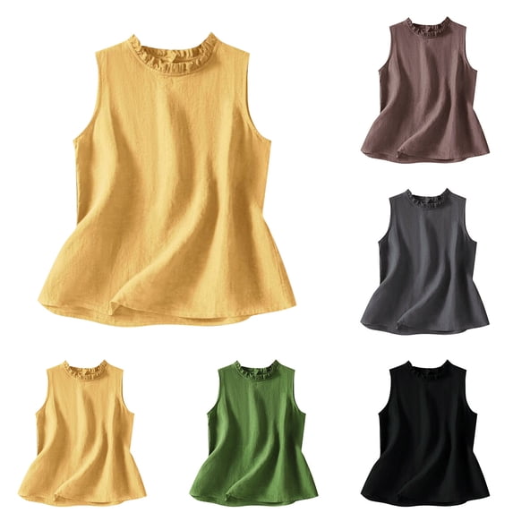 Women's Summer Sleeveless V Neck Camisole Tops T-Shirts Tank Tops Solid Color Loose Fit Casual Daily Wear Beach Vacation Loungewear Fashion Essential Gift for Ladies | CSEONE,Gray L