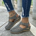 thumbnail image 1 of Women's Summer Slides Shoes Comfortable Retro Wedge Sandals with Closed Toe and Hollo w Design - Perfect for Casual Wear and Slingback Style, 1 of 20
