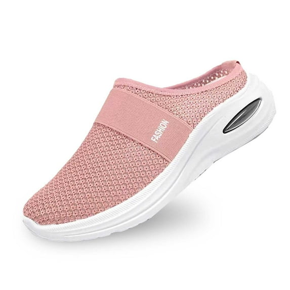 Women's Slippers Comfortable Beach Footwear Non- Solid Color Summer Fashionable Net Cloth Covered Toe Design