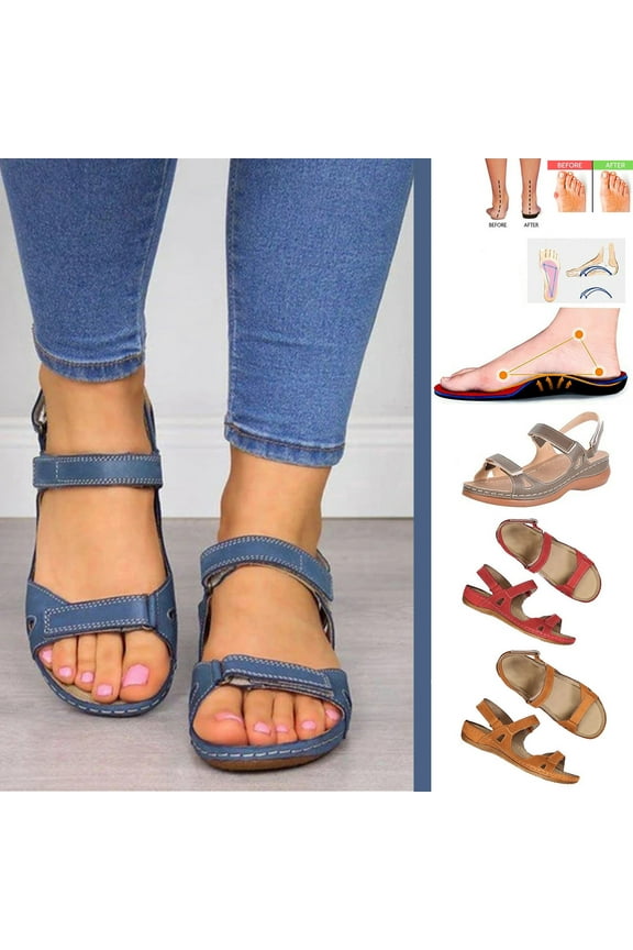 Women's Summer Solid Color Hollow Out Wedge Comfortable Soft Women's Sandals Gray qILAKOG Size 6