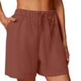 thumbnail image 1 of Women's Summer Solid Comfortable Casual High Waisted Shorts, 1 of 5
