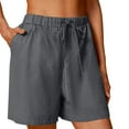 thumbnail image 1 of Women's Summer Solid Comfortable Casual High Waisted Shorts, 1 of 5