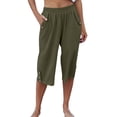 thumbnail image 1 of Women's Summer Solid Sport Casual Capris, 1 of 2