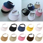 Womens Summer Sport Visor Wide Brim Tennis Sun Hat,Adjustable Anti-ultraviolet Elastic Hollow Top UV Protection Cap for Beach Golf