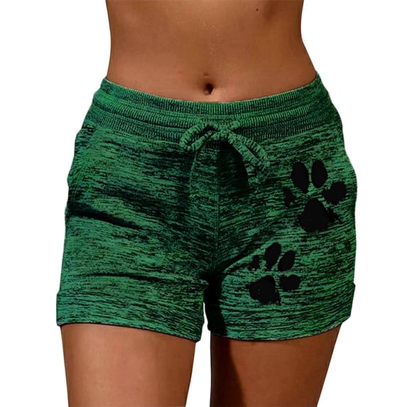 Women's Summer Sports Shorts Quick Drying Cat's Paw Short Sports Trousers High Waist Yoga Shorts Elasticity Running Shorts for Fitness Yoga Running Gym(2XL+Army green)