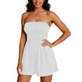 thumbnail image 1 of Women's Summer Strapless Rompers Tube Top Jumpsuit - Off Shoulder, Wide Leg Shorts, Elastic Bust, Polyester Spandex, S-L Sizes, Beach/Party, 1 of 4