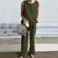 thumbnail image 1 of Women's Summer Suit Fashion Solid Color Vest Trousers Casual Two-Piece Suit, 1 of 6