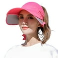 thumbnail image 1 of Women's Summer Sun Bucket Hats UV Protection Hiking Adjustable Retractable Brim Beach Outdoor Sun Cap, 1 of 7