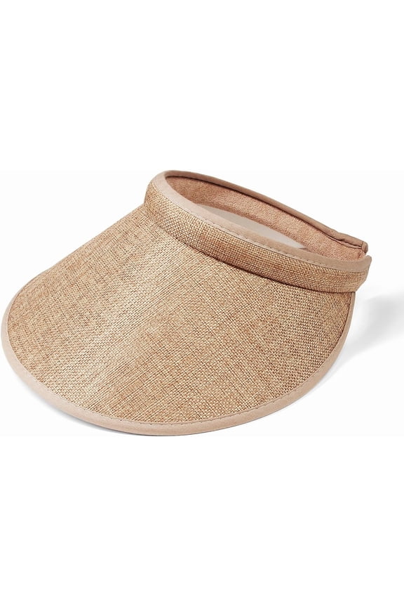 Women's Summer Sun UV Protection Visor Wide Brim Clip on Beach Pool Golf Cap Hat