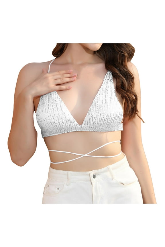 Women's Summer Suspender Tops Sexy V Neck Hot Chain Tanks Solid Color Sleeveless Neck Camisoles